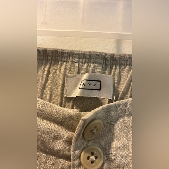 AYR 100% linen wide leg pant size M - Picture 2 of 7